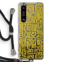 Majorelle Blue Print: Sony Xperia 1 III Transparant Hoesje met koord