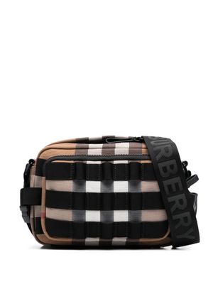 Burberry sac à bandoulière à motif Vintage Check - Marron