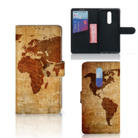 OnePlus 7 Pro Flip Cover Wereldkaart - thumbnail