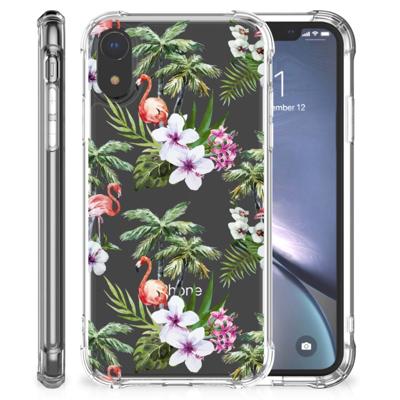 Apple iPhone Xr Case Anti-shock Flamingo Palms Apple iPhone Xr Case Anti-shock Flamingo Palms