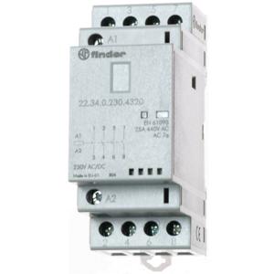 Finder 22.34.0.230.1320 Contactor 4x NO 230 V/DC, 230 V/AC 25 A 1 stuk(s)