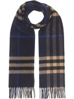 Burberry Classic Check pattern scarf - Bleu