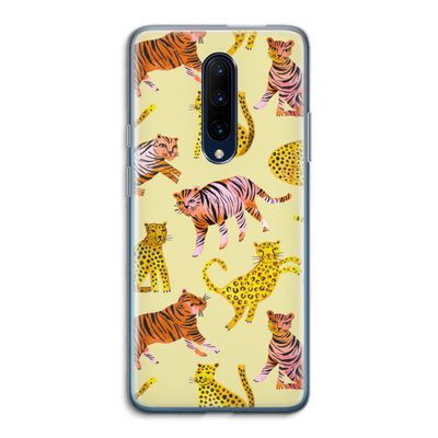 Cute Tigers and Leopards: OnePlus 7 Pro Transparant Hoesje