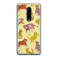 Cute Tigers and Leopards: OnePlus 7 Pro Transparant Hoesje