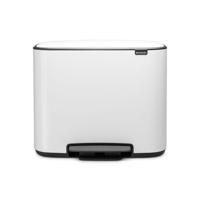 Brabantia Bo Pedaalemmer - 3x11 liter - 3 kunststof binnenemmers - wit 121005