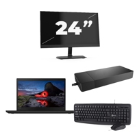 Lenovo ThinkPad T495 - AMD Ryzen 5 PRO 3500U - 14 inch - 16GB RAM - 256GB SSD - Windows 11 Home + 1x 24 inch Monitor