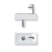 Fonteinset Baseline keramiek 36x18x9 cm wit glans