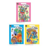 Creative Craft Group Kleuren op nummer 23x30,5cm 8 potloden 3 assorti