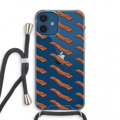 Bacon to my eggs #2: iPhone 12 mini Transparant Hoesje met koord