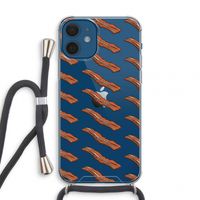 Bacon to my eggs #2: iPhone 12 mini Transparant Hoesje met koord