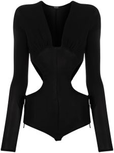 ISABEL MARANT body ç manches longues et à découpes - Noir