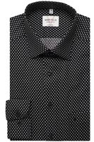 Marvelis Modern Fit Overhemd ML6 (vanaf 68 CM) zwart/wit - thumbnail
