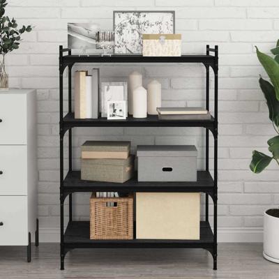 Boekenplank Bord 4 pcs Zwart 100 x 40 x 1.5cm Spaanplaat