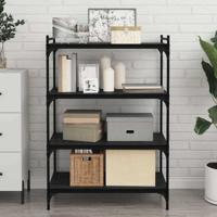 Boekenplank Bord 4 pcs Zwart 100 x 40 x 1.5cm Spaanplaat