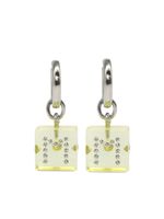 Marni boucles d'oreilles pendantes à logo - Jaune - thumbnail