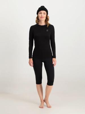 Poederbaas Thermoset Dames Lightweight - Thermoshirt + Thermolegging - Zwart-S