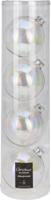 Kerstbal 10cm iriserend koker a 4 glas