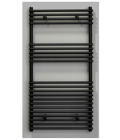 Radiator Sanicare Tube-On-Tube 880 Watt Inclusief Ophanging 60x120 cm Mat Zwart