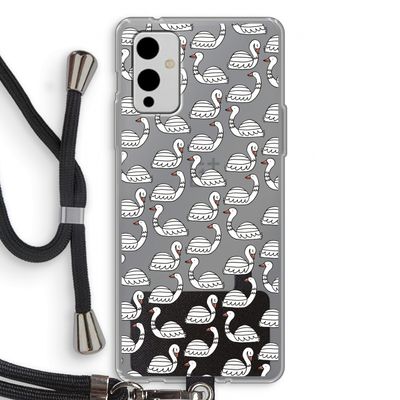 Zwanen: OnePlus 9 Transparant Hoesje met koord
