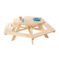 Kinderpicknickbank voor 6 naturel