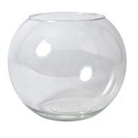 Gerimport Bol vaas/terrarium - D30 x H25 cm - glas - transparant   -