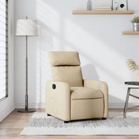 Fauteuil verstelbaar stof crmekleurig
