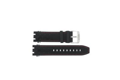 Horlogeband Tissot T1154272705700 / T603045025 Rubber Zwart 22mm