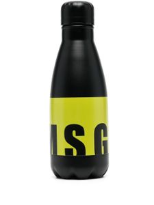 MSGM bouteille en acier inoxydable à logo imprimé - Noir