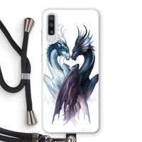 Yin Yang Dragons: Samsung Galaxy A70 Transparant Hoesje met koord