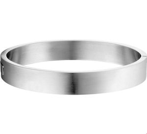 Armband Bangle staal zilverkleurig 11,5x 68 mm