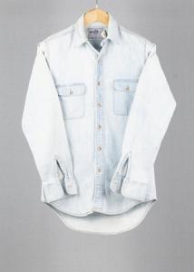 Wrangler Light Blue vintage denim shirt in size S for Unisex