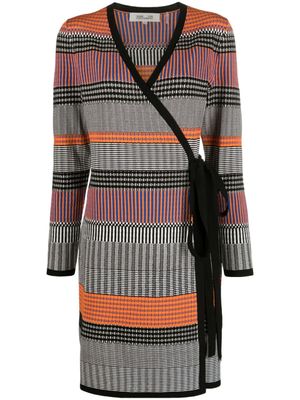 DVF Diane von Furstenberg robe Brigid en maille côtelée - Noir