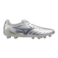 Mizuno Monarcida Neo III Pro Gras Voetbalschoenen (FG) Zilver Grijs Goud