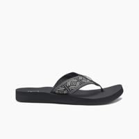 REEF Spring Woven Slipper Dames Black/White 7
