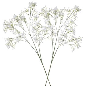 3x stuks kunstbloemen Gipskruid/Gypsophila takken wit 95 cm