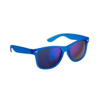 Hippe zonnebril blauw met spiegelglazen   - - thumbnail
