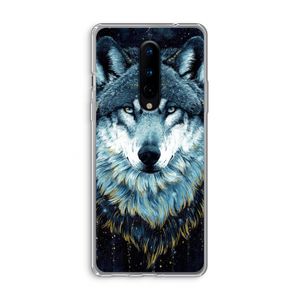 Darkness Wolf: OnePlus 8 Transparant Hoesje