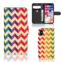 Apple iPhone X | Xs Telefoon Hoesje Zigzag Multi Color