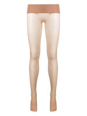 Maison Close collants mi-transparents à logo imprimé - Tons neutres