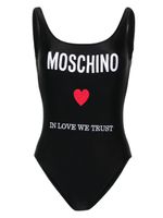 Moschino maillot de bain à logo brodé - Noir - thumbnail