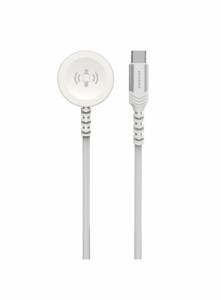 Swissten Draadloze Magnetische Oplaadkabel - Geschikt voor Apple Watch - USB-C - 1.2M - Wit