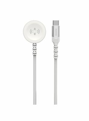 Swissten Swissten Draadloze Magnetische Oplaadkabel - Geschikt voor Apple Watch - USB-C - 1.2M - Wit