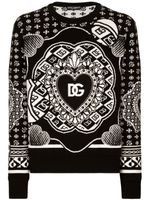 Dolce & Gabbana pull à logo imprimé - Noir