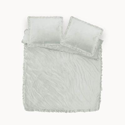 Velvet Ruffles Dekbedovertrek Wit Effen 240x200 Cm Anti Allergie Dreamhouse - Dekbed-Discounter.nl