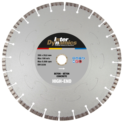 InterDynamics Beton High-End diamantzaagblad 300mm, 25.4mm | 1 stuk - 147301