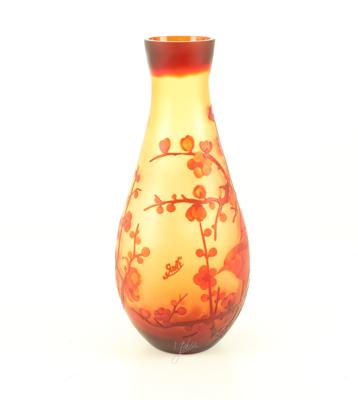 A CAMEO GLASS VASE 'CHERRY BLOSSOM'
