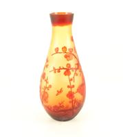 A CAMEO GLASS VASE 'CHERRY BLOSSOM'