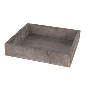 Houten kaarsenbord/plateau vierkant 20 x 20 cm