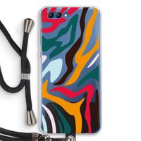 Colored Zebra: Honor 10 Transparant Hoesje met koord