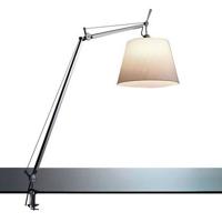 Artemide Tolomeo Mega klemlamp retrofit met schakelaar 32cm perkament